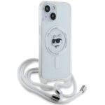 Karl Lagerfeld KLHMP15SHCCHNT iPhone 15/ 14 / 13 6.1" hardcase transparent IML Choupette Head & Cord - imagine 3
