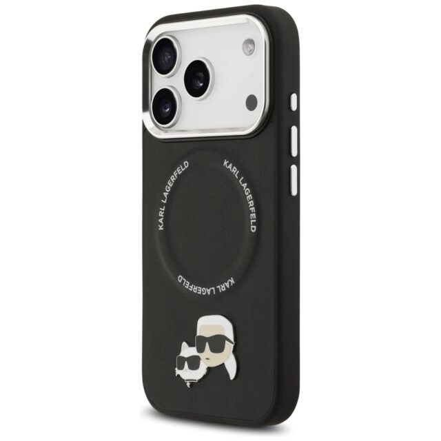 Karl Lagerfeld Karl & Choupette Pins MagSafe Case for iPhone 17 Pro Black - imagine 2