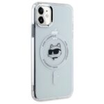 Karl Lagerfeld KLHMN61HLSCHH iPhone 11  / Xr 6.1" white hardcase IML Metal Choupette Head Mag - imagine 4