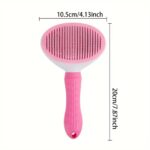 Self-Cleaning Ergonomic Dog and Cat Pet Brush Extralink Pets, Pet Comb pet-815 - imagine 3