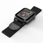 SuperDry Watchband Apple Watch 38/40/41mm Series 1/2/3/4/5/6/7/8/SE/SE2/SE3 Chainmail black 41681 - imagine 3