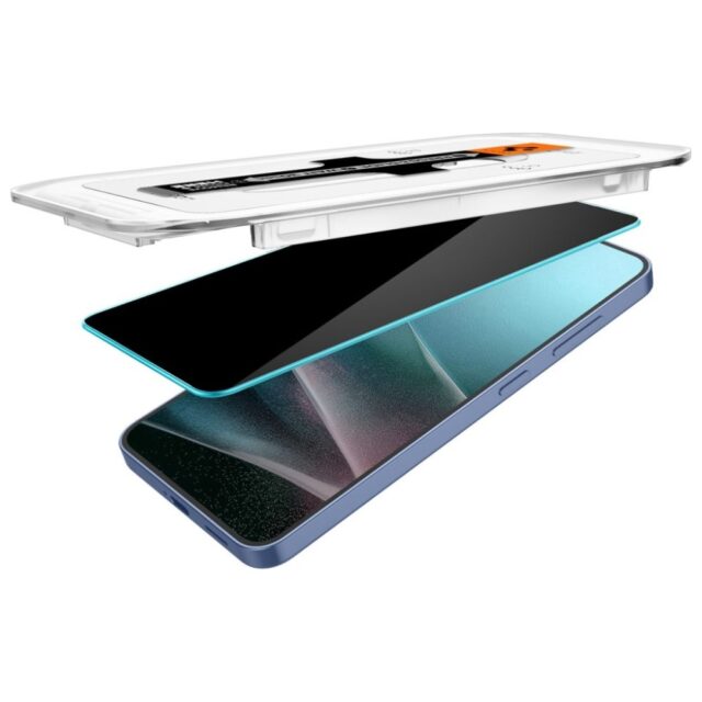 Spigen Glas.TR EZ FIT HD Privacy Glass for Samsung Galaxy S24/S25 2pcs - imagine 5