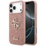 Guess Fixed Glitter Big 4G Case for iPhone 17 Pro Max Pink