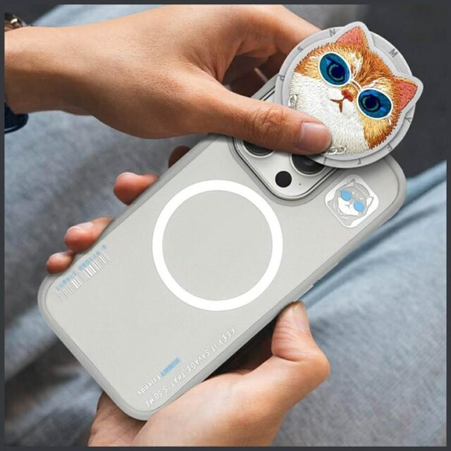 Nimmy Glasses Cool Cat MagSafe case for iPhone 16 Pro grey - imagine 9