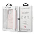 Guess GUHCN58LS4GLP iPhone 11 Pro light pink hard case Silicone 4G Tone On Tone - imagine 7