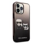 Karl Lagerfeld KLHCP14LTGKCK iPhone 14 Pro 6,1" hardcase black Gradient Ikonik Karl & Choupette - imagine 4