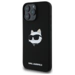 Karl Lagerfeld KLHMP16LSCHPPLK iPhone 16 Pro 6.3" black hardcase Silicone Choupette Head Print - imagine 2