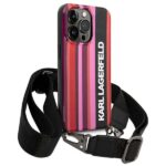Karl Lagerfeld KLHCP14LSTSTP iPhone 14 Pro 6,1" hardcase pink Color Stripes Strap - imagine 3