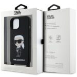 Karl Lagerfeld KLHCP15SSCBSKNK iPhone 15/ 14 / 13 6.1" hardcase black Crossbody Silicone Ikon - imagine 7