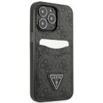 Guess GUHCP13XP4TPK iPhone 13 Pro Max 6,7" black hardcase 4G Triangle Logo Cardslot - imagine 4