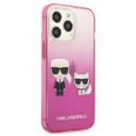 Karl Lagerfeld KLHCP13XTGKCP iPhone 13 Pro Max 6,7" hardcase pink Gradient Ikonik Karl & Choup - imagine 4