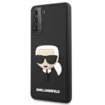 Karl Lagerfeld KLHCS21SKH3DBK S21 G991 black hardcase 3D Rubber Karl`s Head - imagine 2