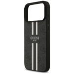 Case Guess 4G Printed Stripes MagSafe for iPhone 17 Pro Max black - imagine 6