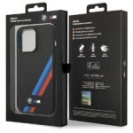 BMW BMHMP14L22SOTK case iPhone 14 Pro 6.1" black Silicone Slanted Sttripes MagSafe - imagine 8
