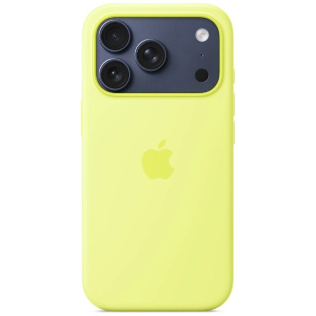 Case Apple Silicone Case MagSafe for iPhone 17 Pro yellow - imagine 3