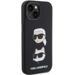Karl Lagerfeld KLHCP15SSDHKCNK iPhone 15/ 14 / 13 6.1" black Silicone Karl&Choupette Head - imagine 4