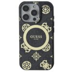Guess GUHMP16LH4PYEEK iPhone 16 Pro 6.3" black hardcase IML Peony On 4G Background MagSafe - imagine 3