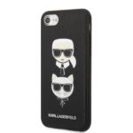 Karl Lagerfeld KLHCI8SAKICKCBK iPhone 7/8 / SE 2020 / SE 2022 black hardcase Saffiano Karl&Cho - imagine 2