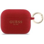 Case Guess Silicone Glitter Ring for AirPods Pro 3 fuchsia