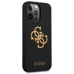 Guess GUHCP13XLS4GGBK iPhone 13 Pro Max 6,7" black hard case Silicone 4G Logo - imagine 4