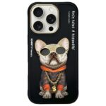 Nimmy case iPhone 16 Pro 6.3" black Glasses Cool Dog