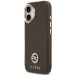 Case Guess Grained Strass Logo MagSafe for iPhone 17 brown - imagine 2