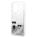 Karl Lagerfeld KLHCP13LGKCS 13 Pro / 13 6,1" silver hardcase Liquid Glitter Karl&Choupette - imagine 6