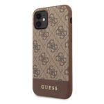 Guess GUHCN61G4GLBR iPhone 11 6,1" / Xr brown hard case 4G Stripe Collection - imagine 2