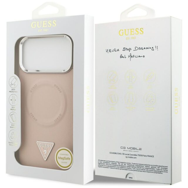 Guess Triangle Logo MagSafe Case for iPhone 17 Pro Max Pink - imagine 8