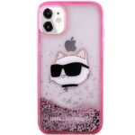 Karl Lagerfeld KLHCN61LNCHCP iPhone 11/XR pink hardcase Glitter Choupette Head - imagine 5