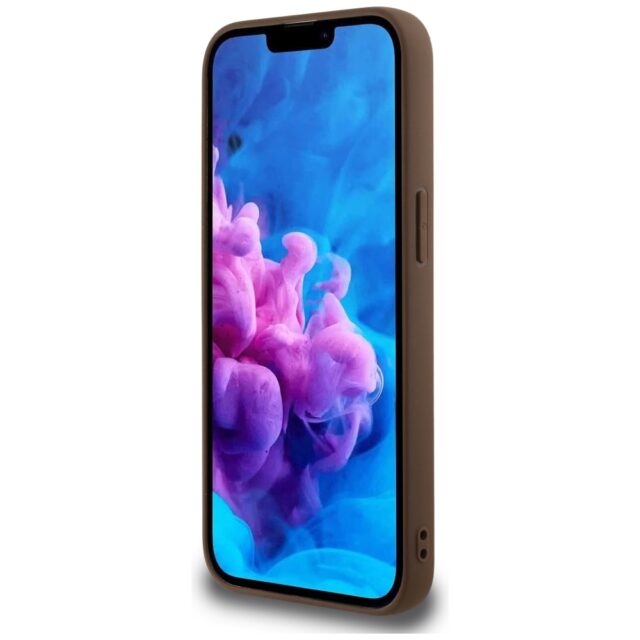 Case Guess 4G Circle Classic Logo MagSafe for iPhone 16e brown - imagine 5