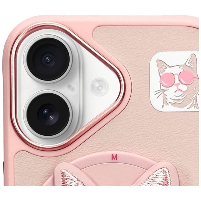 Nimmy Glasses Cool Cat MagSafe case for iPhone 16 pink - imagine 6