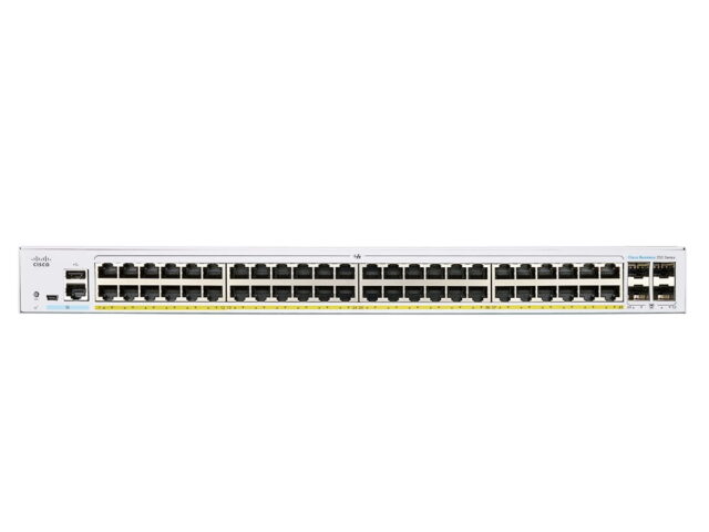 Cisco CBS250-48PP-4G | Switch | 48x RJ45 1000Mb/s PoE, 4x SFP, Rack, 195W - imagine 2