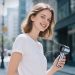 Handheld Fan AWEI F38 MINI Blue - imagine 6