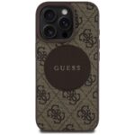 Case Guess 4G Circle Classic Logo MagSafe for iPhone 16 Pro Max brown - imagine 3