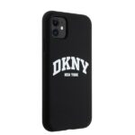 DKNY DKHMN61SNYACH iPhone 11 / Xr 6.1" black hardcase Liquid Silicone White Printed Logo MagSafe - imagine 4