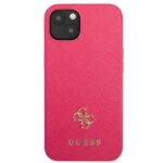 Guess GUHCP13SPS4MF iPhone 13 mini 5,4" pink hardcase Saffiano 4G Small Metal Logo - imagine 3