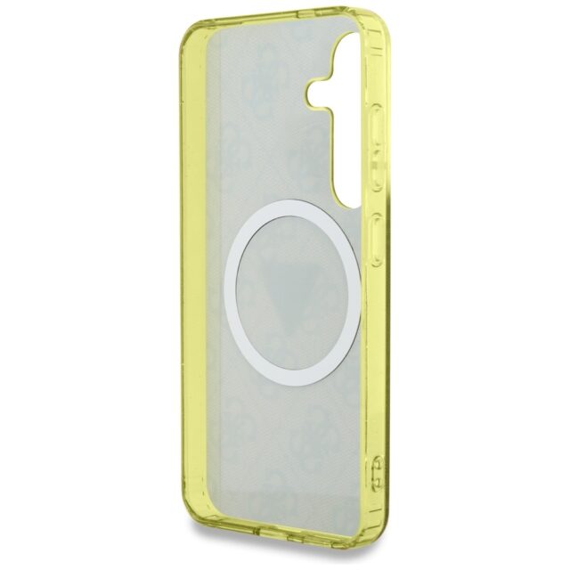 Case Guess 4G Glitter Triangle Buttons MagSafe for Samsung Galaxy S25 brown - imagine 7