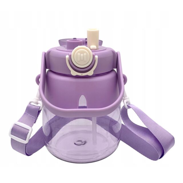 Extralink School Preschool Water Bottle with Straw and Lanyard for Kids 1L - imagine 2