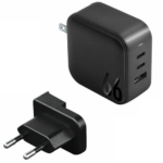 ENERGEA Wall Charger 1xUSB+2xUSB-CPD-PPS-QC 3.0 66W 2C1A black US+EU Travelite GAN66