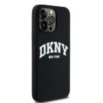 DKNY DKHMP13XSNYACH iPhone 13 Pro Max 6.7" black hardcase Liquid Silicone White Printed Logo MagSafe - imagine 4