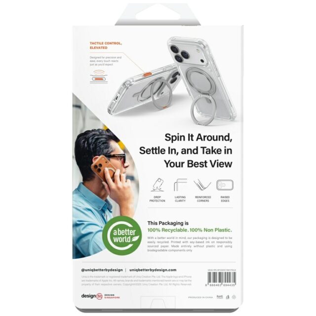 UNIQ Swivix Case for iPhone 17 Pro 360 Rotating Kickstand Gold - imagine 7