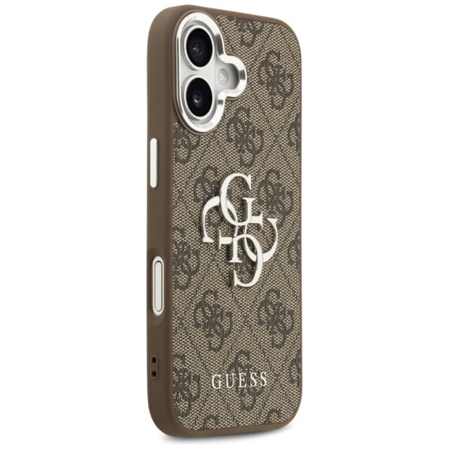 Guess 4G Big 4G Classic Logo Case for iPhone 17 Brown Silver - imagine 4