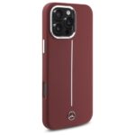 Mercedes MEHMP16X23SUMSR iPhone 16 Pro Max 6.9" red hardcase Silicone White Stripe MagSafe - imagine 4