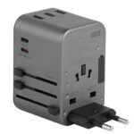 ENERGEA Wall Charger 3xUSB + 2xUSB-C PD-PPS-QC 3.0 35.5W 3A2C 4-in-1 Adapter US/AU/EU/UK Gunmetal Tr - imagine 4
