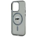 Karl Lagerfeld KLHMP15XHLSKIK iPhone 15 Pro Max 6.7" black hardcase IML Metal Karl Head MagS - imagine 4
