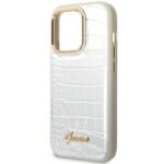 Guess GUHCP14XHGCRHS iPhone 14 Pro Max 6,7" silver hardcase Croco Collection - imagine 6