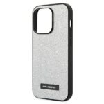 Karl Lagerfeld KLHCP14LG2ELS iPhone 14 Pro 6,1" hardcase silver Glitter Plaque Logo - imagine 6