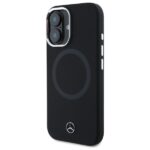 Mercedes MEHMP16S23SUTTK iPhone 16 6.1" black hardcase Silicone Tonal Logo MagSafe - imagine 2