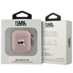 Karl Lagerfeld KLA2PGKIPP AirPods 1/2 cover pink Monogram Karl Head - imagine 3